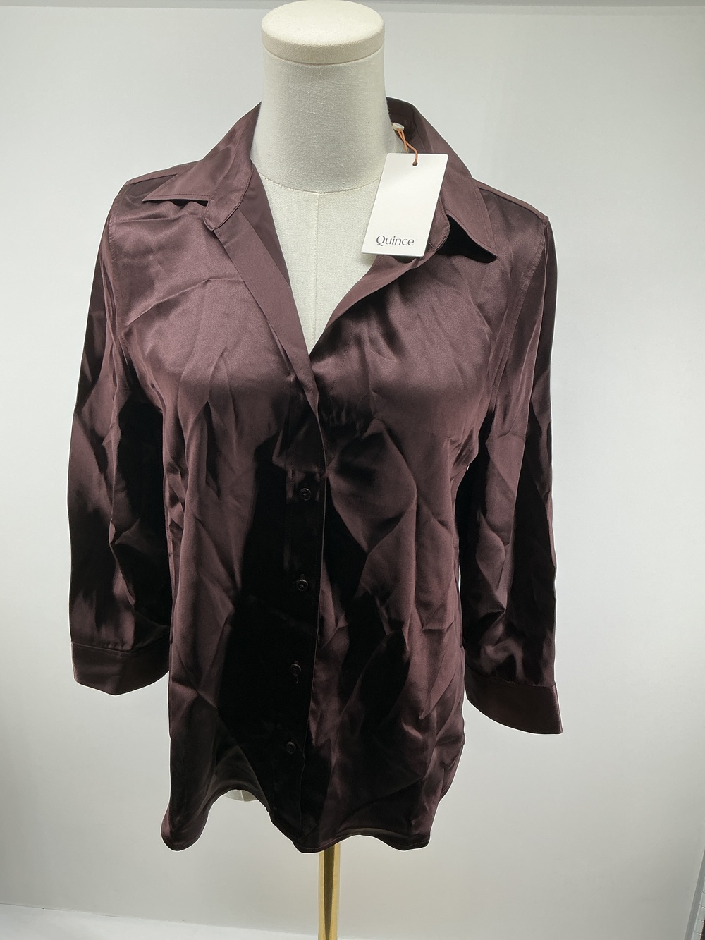 100% Washable Silk Three-Quarter Sleeve Shirt